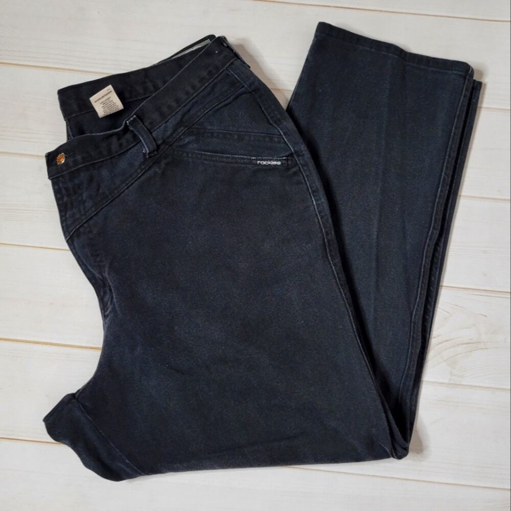 Vintage 90s Plus Size Faded Black High Rise Bareback Rockies, size 24